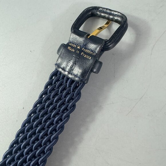 Maus & Hoffman Handbraided Elastic Belt – Navy Blue, Size 95/38 - Picture 9 of 10